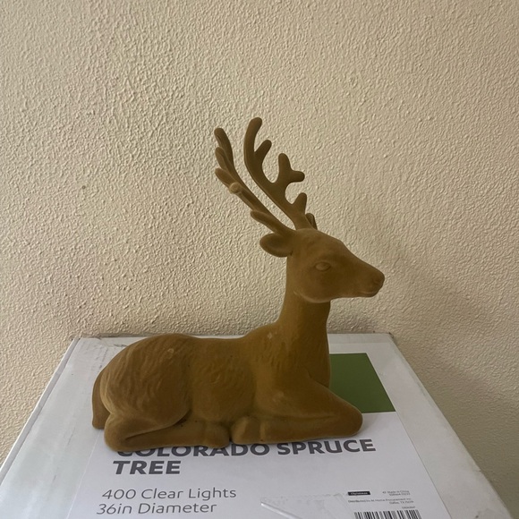 Velvet reindeer Christmas decor from target - Picture 1 of 2
